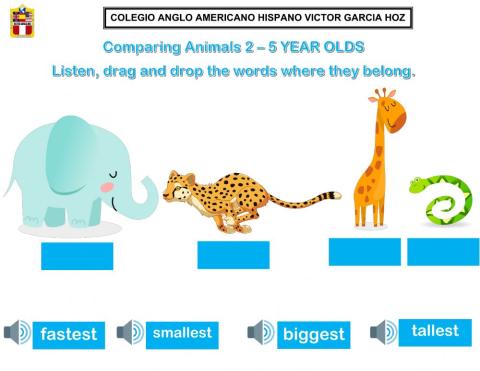 Comparing Animals 2 – 5 YEAR OLDS