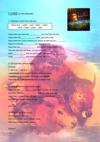 I lived by One Republic