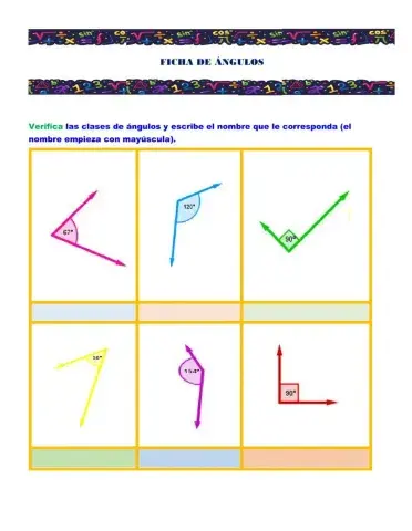 Ficha de clases de ángulos