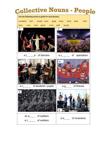 Collective Nouns - People