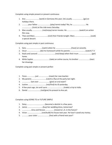 Mixed tenses and passive voice
