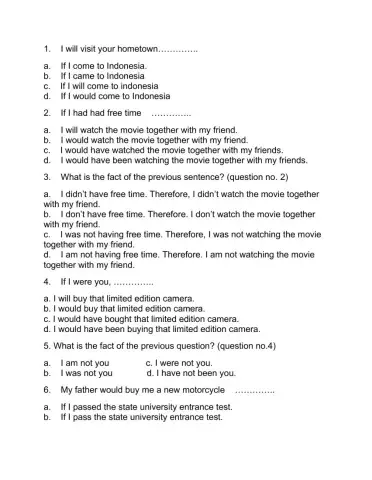 Conditional sentence