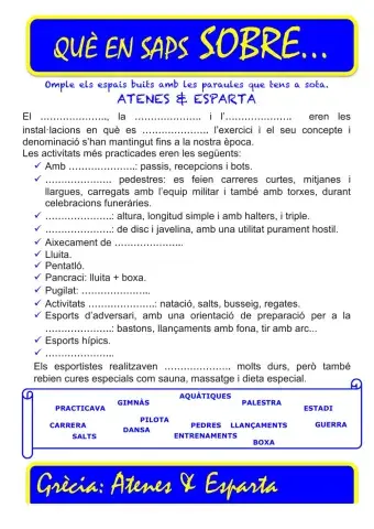 Que saps sobre...Atenes&Esparta CS-6è 05