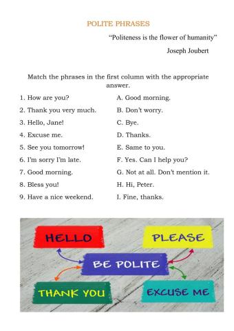 Polite phrases