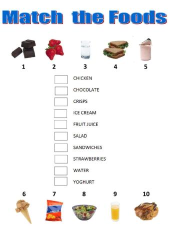 Match the foods tiger 3 macmillan