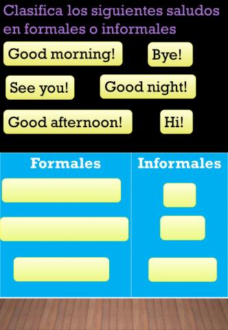 GREETINGS formal informal