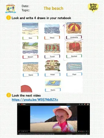 The beach Vocabulary