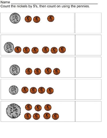 Counting on with Quarters and Pennies