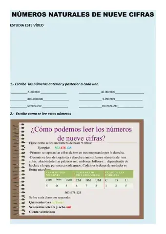 Numeros naturales hasta 9 cifras