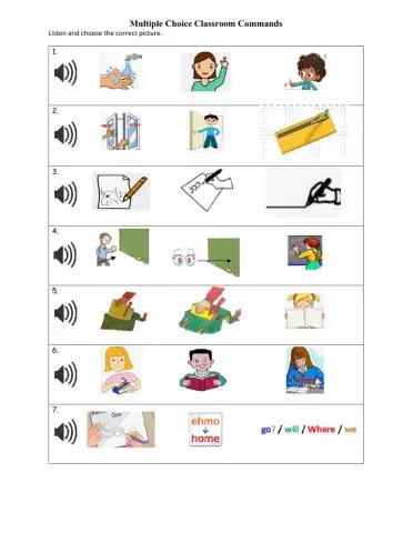 classroom commands