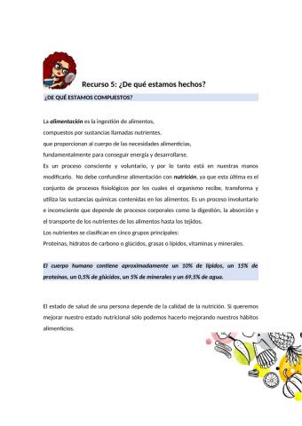 ¿De qué estamos compuestos?