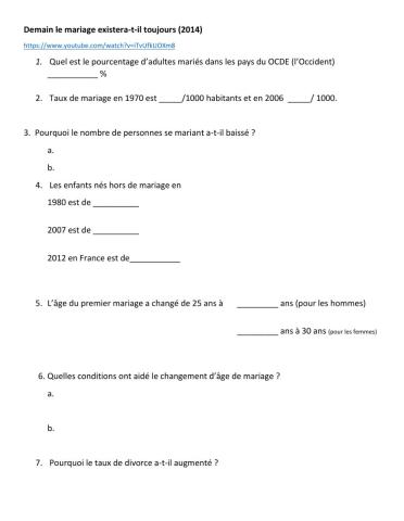 Le mariage a-t-il un avenir