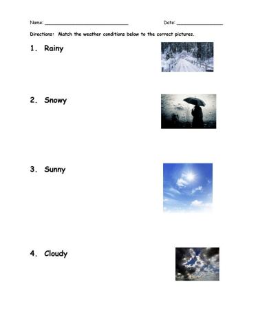 Match weather words