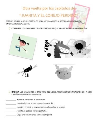 JUANITA Y EL CONEJO PERDIDO-Comprensión lectora