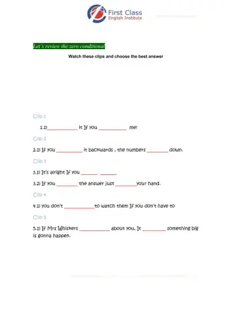 Zero conditional with clips