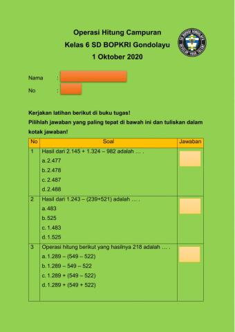 Operasi hitung campur
