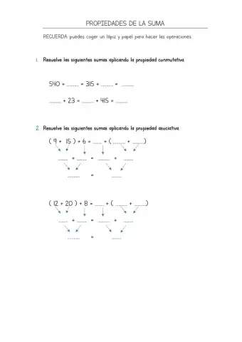 Propiedades de la suma