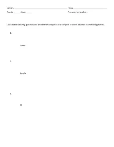 Preguntas personales básicas