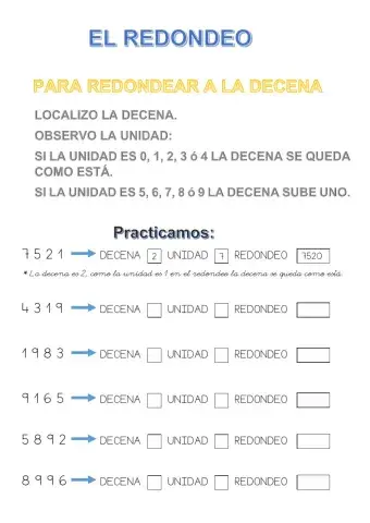 Redondeo a la decena