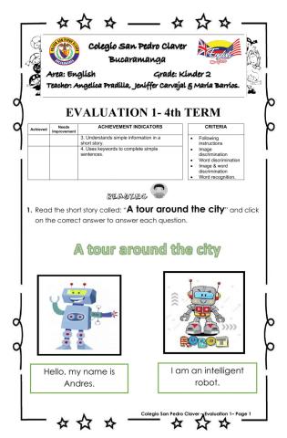 Reading Kinder 2-4th Term