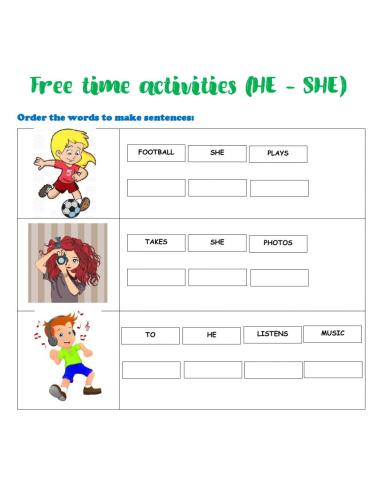 Free time activities iii