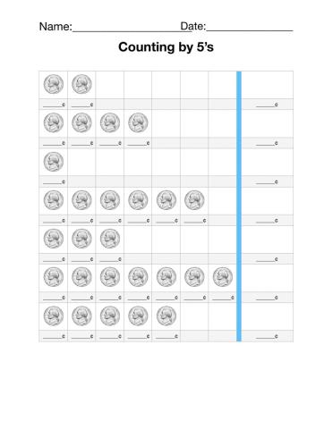 Counting by 5's with nickels