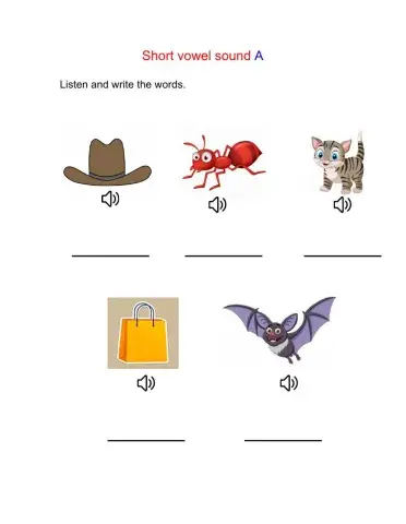 Short vowel sound A