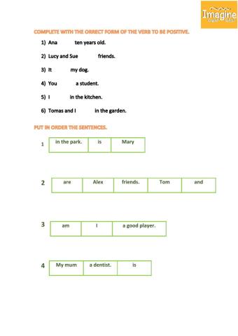 Present  simple -to be-: positive