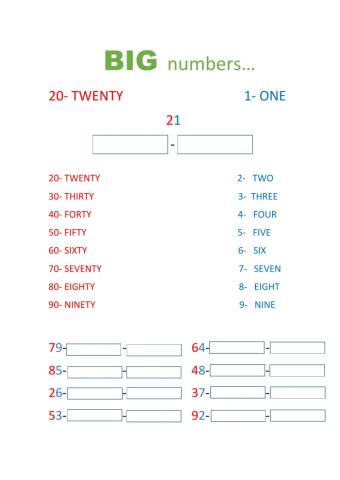 Big numbers