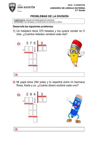 Problemas de división
