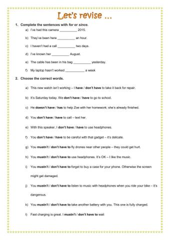 Revision of for-since- Obligations