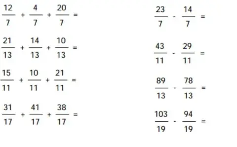 Suma y resta de fracciones