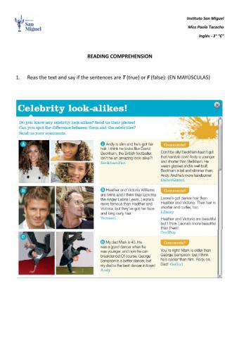 Reading Comprehension