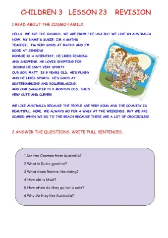 Chidren 3 Liveworksheet Revision Lesson 23