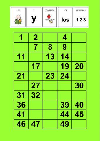 Secuencia de numeros