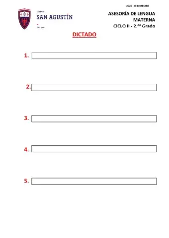 DICTADO DE GA GO GU GUE GUI