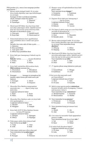 Latihan soal Basa Sunda
