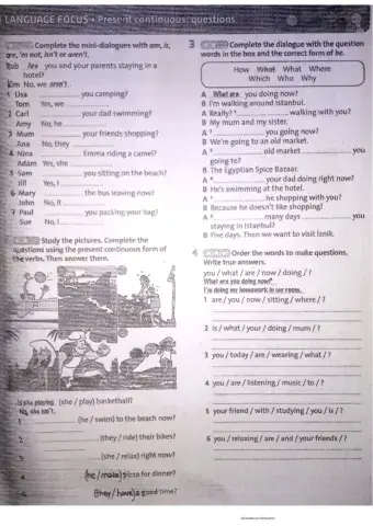 Present Continuous - Questions