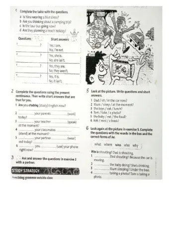 Present Continuous Questions 2