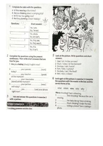 Present Continuous Questions 2