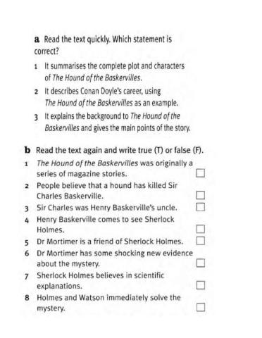 Reading exercise on context