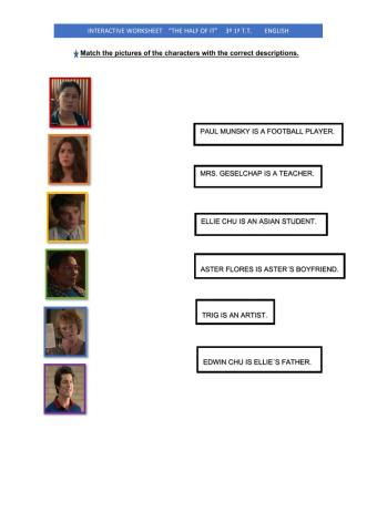 The half of it- Characters Matching