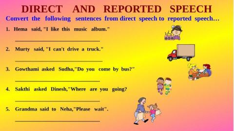 Direct  and  reported   speech