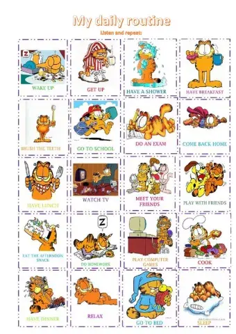 My daily routine - vocabulary