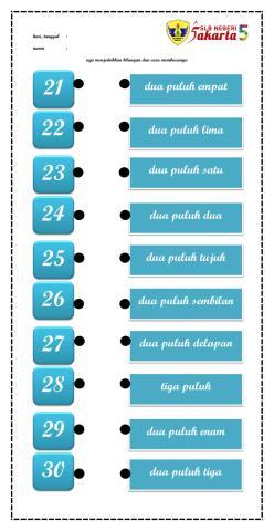 Berhitung bilangan 21-30