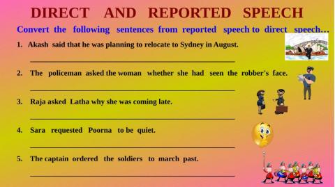 Direct  and  reported   speech