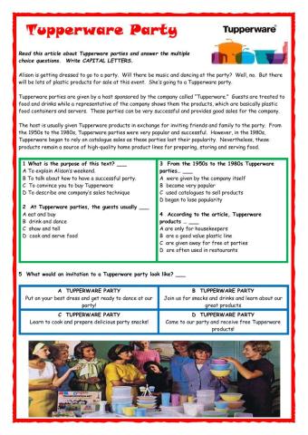 Tupperware Party Reader