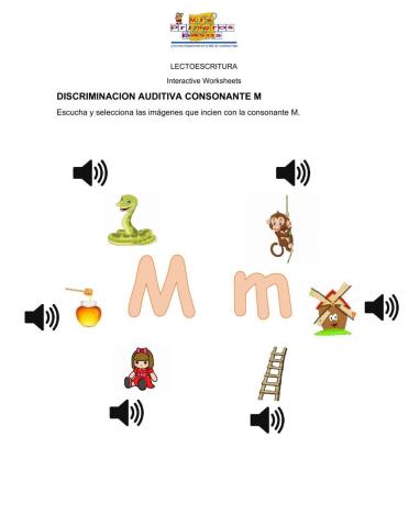 Discriminacion consonante M