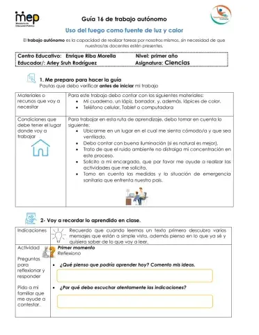 Uso del fuego como fuente de luz y calor