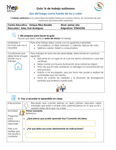 Uso del fuego como fuente de luz y calor